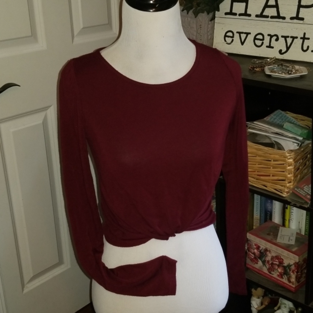 wasabi + mint maroon, top